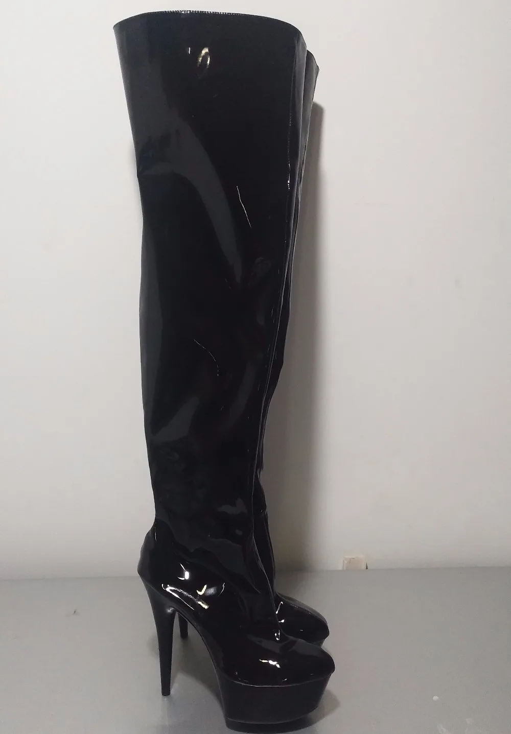

Sexy Thigh High Boots High Heels Pumps Platform Womens Over The Knee Boots 15cm High-Heeled Boots Pipe Dance Shoes