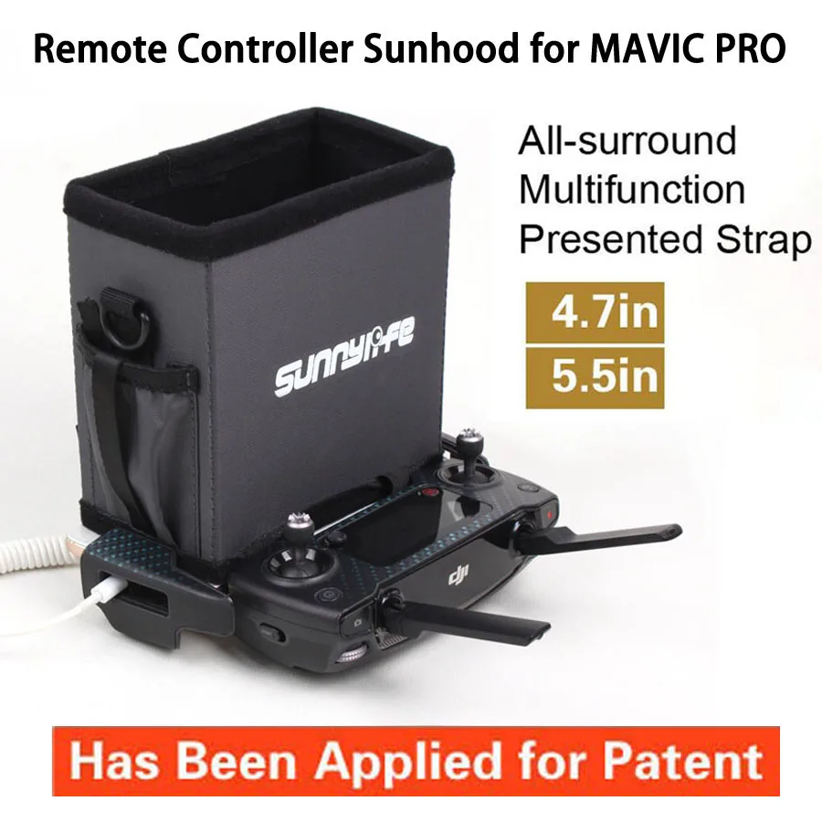 

Mavic pro 5.5in Remote Controller Sunhood All-surround Smartphone Sunshade with Strap for DJI MAVIC PRO