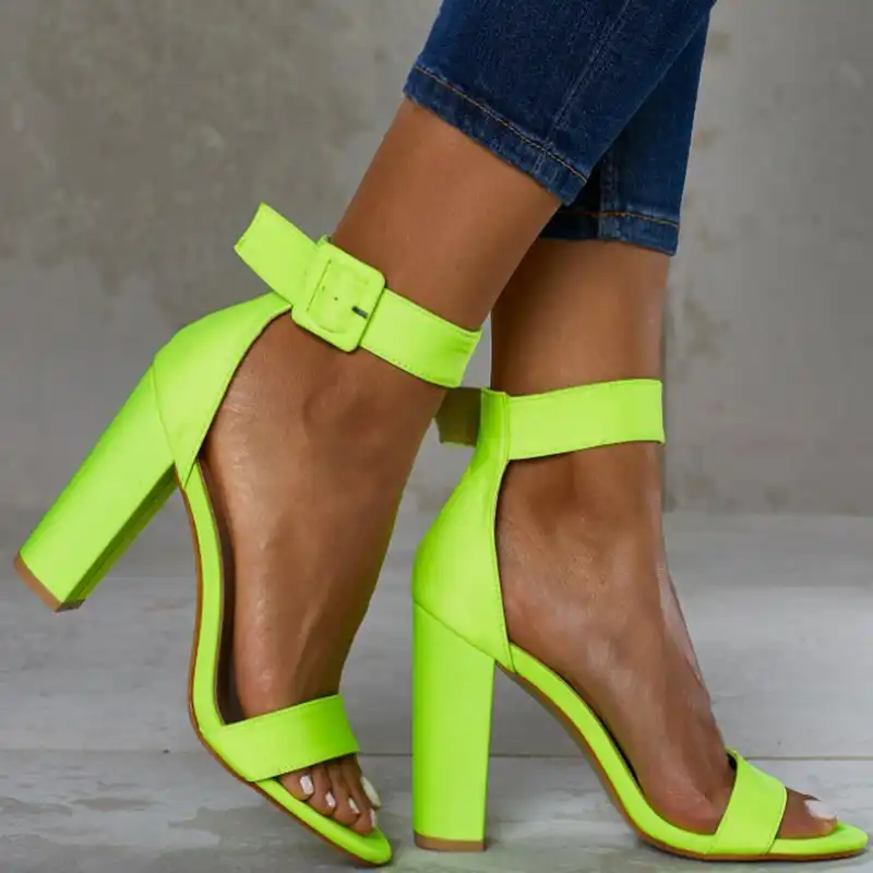 neon green heels size 11