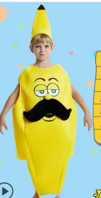 Детский костюм банана для взрослых, семейный Забавный комбинезон, костюм талисмана, нарядное платье с бананом, маскарадная одежда с героями мультфильмов на Хэллоуин - Цвет: Бежевый