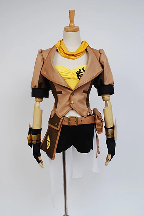 Yang Xiao Long Cosplay Costume - Yellow Trailer Short Sleeve Halloween Uniform - Plus Size Full Set image 2