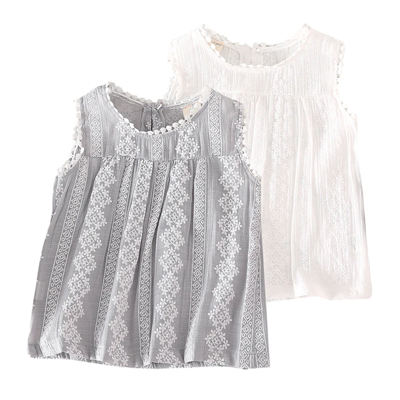 sleeveless tops for baby girl