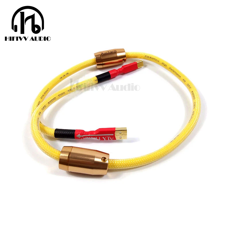 hifi USB Cable amplifier dac cable 4N OFC Printer USB cable With Ring for 0.5m 1m 1.5m