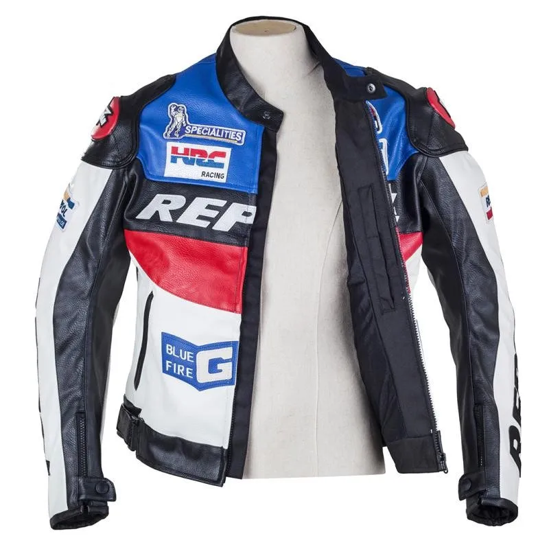 DUHAN moto GP moto rcycle REPSOL гоночная кожаная куртка VS02 оранжевый синий M L XL XXL 3XL хорошая искусственная кожа Сделано высокое качество быстрая