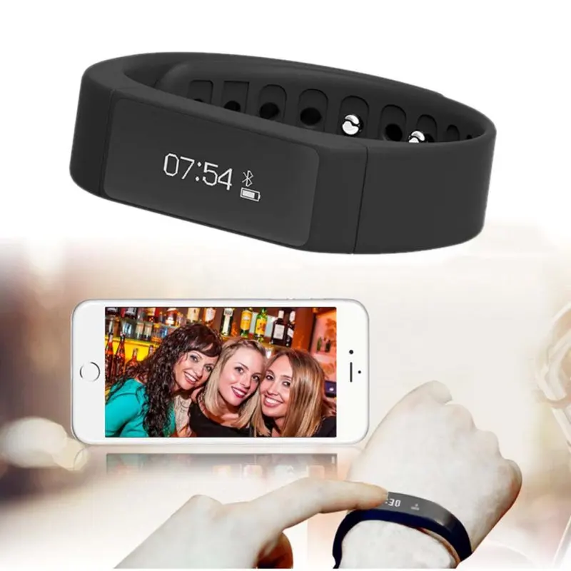 I5 Plus font b Smart b font Wristband Bracelet Bluetooth 4 0 Waterproof Touch Screen Fitness