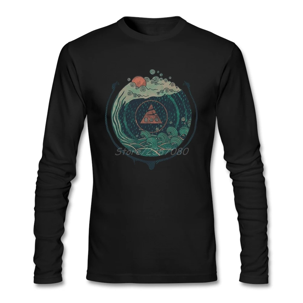 

Water Cycle Retro T Shirt Cotton Long Sleeve Custom T Shirt Men Summer Family T Shirts