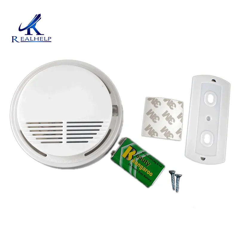 Smoke and Fire Alarm Detector with Test Button Easy Install Standard Tone Alarm Battery Operated