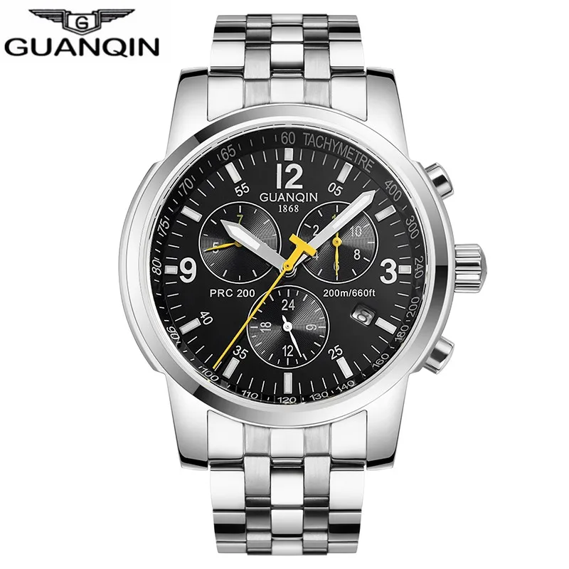 GUANQIN, часы для мужчин, механические, для плавания, автоматические, спортивные, 200 м, водонепроницаемые, мужские часы, Топ бренд, роскошные часы, relogio masculino - Цвет: B