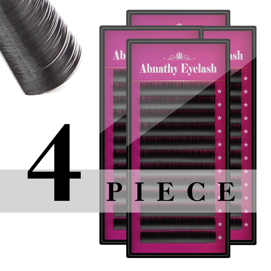 

Eyelash 4 trays all size J/B/C/D natural false eyelash soft long mink eyelash extension makeup 8-14mm fast shipping