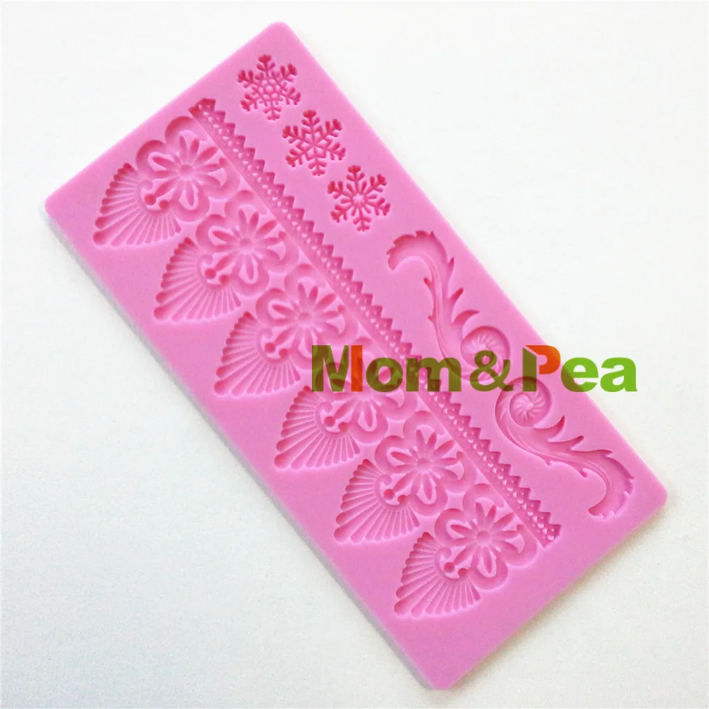 Mom& Pea GX148, Силиконовая Снежинка, кружевная форма, украшение торта, помадка, торт, 3D форма, Пищевая силиконовая форма