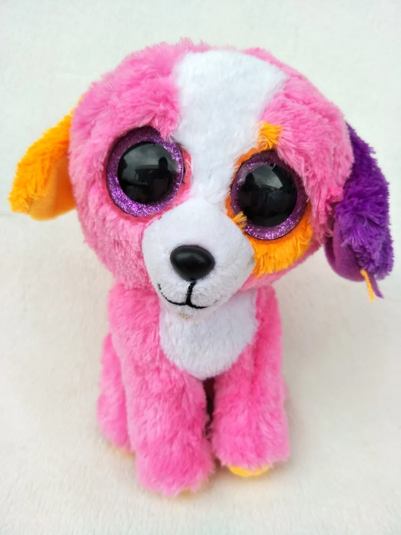 Kawaii TY Big Eyes 15CM Plush doll Blingbling eye Stuffed Animals Puppy
