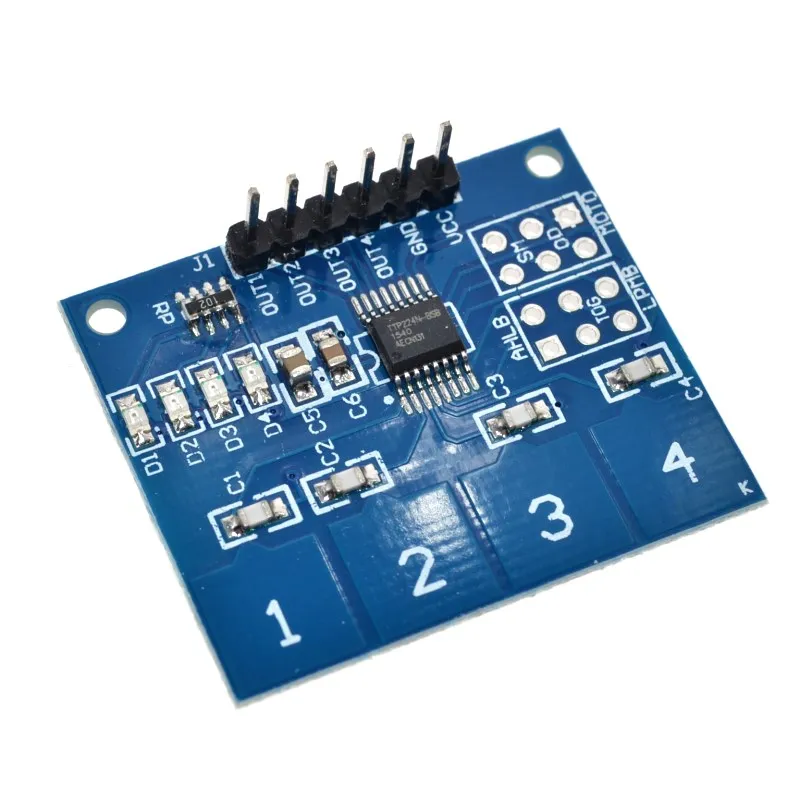 Новый 4 канальный цифровой сенсорный емкостный модуль переключателя для Arduino
