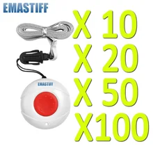 Водонепроницаемый Беспроводной 10/20/50/100 шт. Аварийная кнопка для экстренной ситуации кнопка для Системы безопасности вызова аварийной службы& дверного звонка Системы 433 МГц