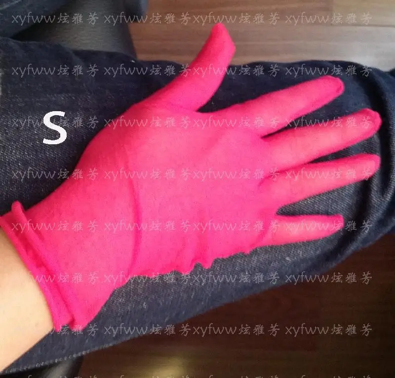 SW11A012 15Den глянцевые и прозрачные нейлоновые перчатки fushcia