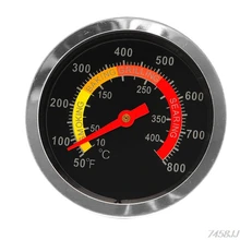 Termômetro de aço inoxidável para churrasco, medidor de temperatura 50-800 graus fahrenheit 10-400/50-350/50-500 graus celsius