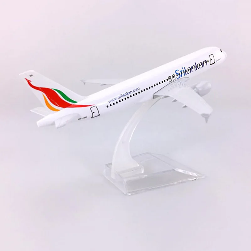 

16CM 1:400 Airbus A320-200 Model Srilankan Airlines with Base Alloy Aircraft Plane Collection Display Model Children or Kid Gift
