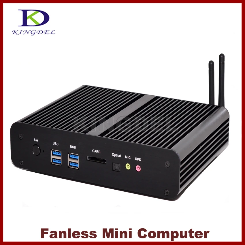 Kingdel Fanless Micro PC Mini Computer Intel 4th Generation i7-4500U Haswell CPU,16GB RAM,256GB SSD,4*USB3.0,Wifi,Windows10 Pro