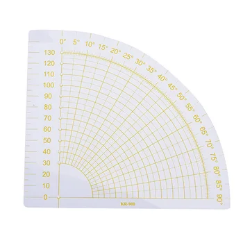 

Sewing Tailor Circle Cutter Tool DIY Transparent+Yellow Plastic Patchwork Fan Ruler Quilting