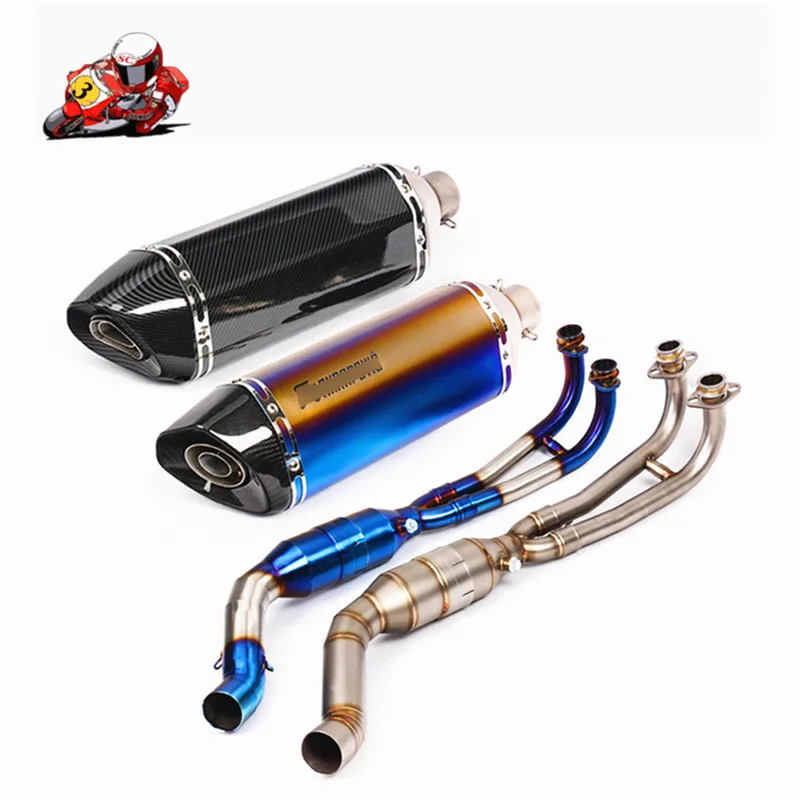 

TMAX 530 Motorcycle Exhaust Full System Slip-on For Yamaha TMAX530 2018 Modified Front Middle Link Pipe 470mm Muffler DB Killer
