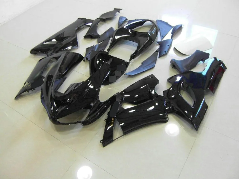 

NEW Motorcycle Fairing kit for KAWASAKI Ninja ZX6R 05 06 ZX6R 636 2005 2006 Famous gloss black ABS Fairings set +7 gifts SX02