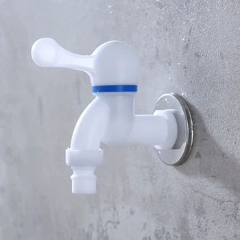 

1/2 or 3/4 Inch PP Bibcocks Plastic Thread Interface Fast On Faucet Washing Machine Tap Home Replacement