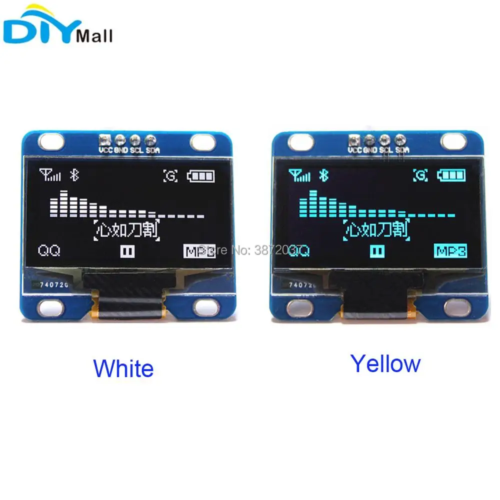 Blue 1.3 Inch 4 Pin I2C IIC Serial 128X64 OLED LCD LED Display Module SH1106 for Arduino 51 MSP420 STIM32 SCR SPI OLED Display