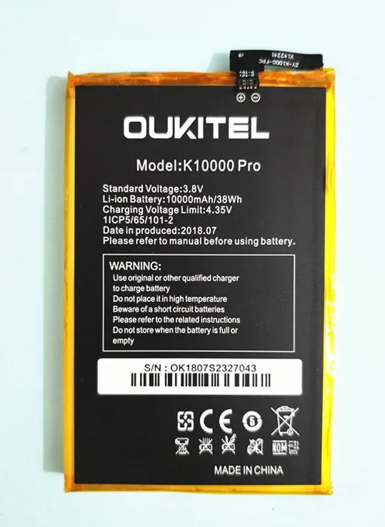 

AZK NEW FOR oukitel k10000 pro Battery Large Capacity 10000mAh Battery Replacement For oukitel k10000 pro Mobile Phone