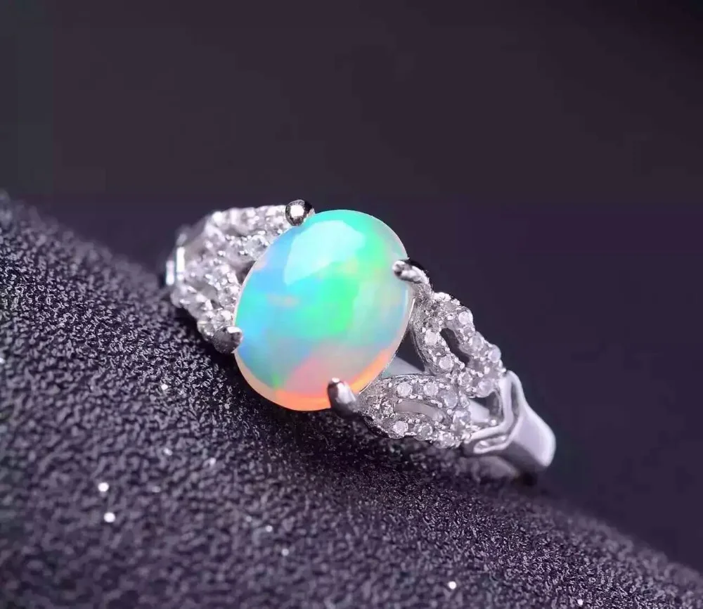 Natural opal gem stone Ring Natural gemstone ring 925 sterling silver