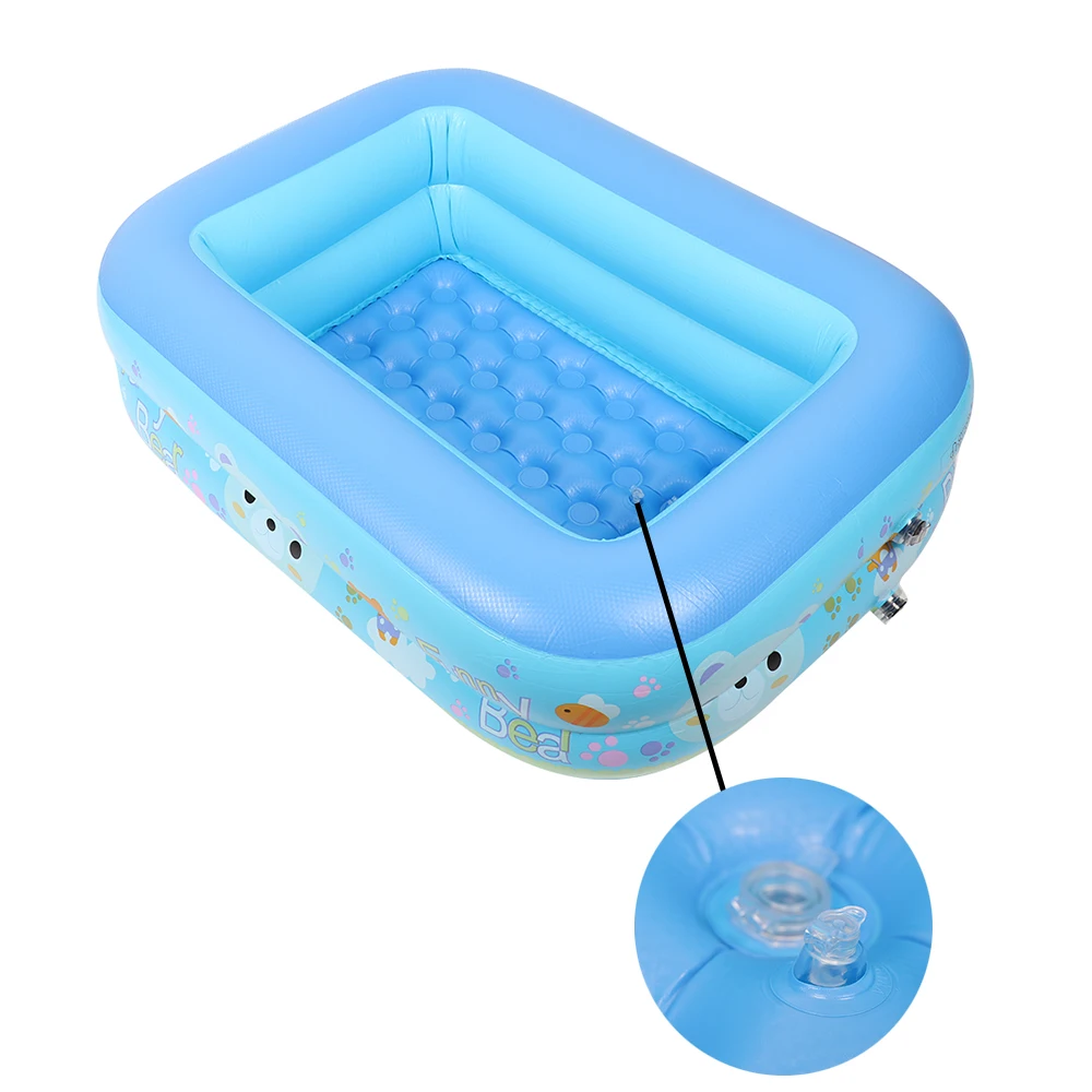 

Children's Inflatable Square Thick Baby Bathing Pool Summer Outdoor Cartoon Swimming Pool Family Childre Playing Water