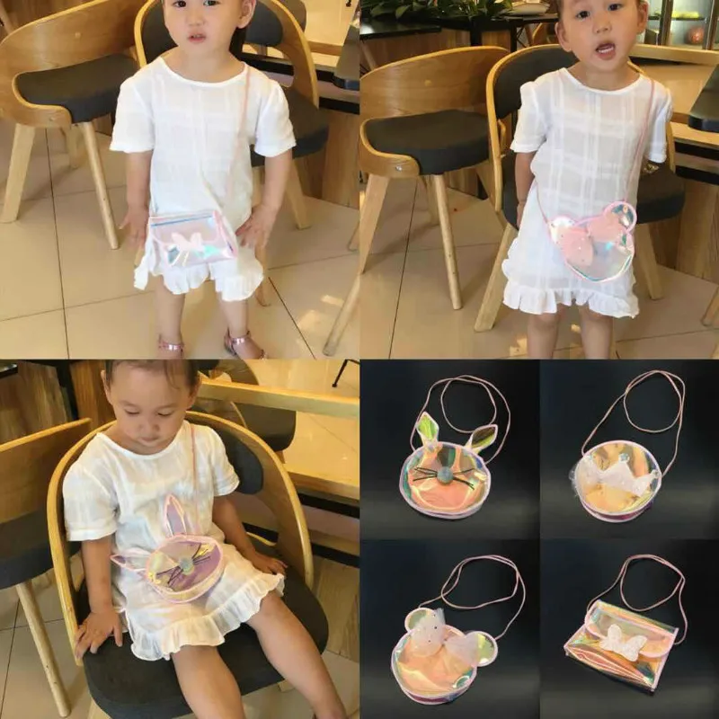

Raged Sheep Korean Simple Children's Bow Bag Mini Cute Rabbit Handbag Baby Single Shoulder Bag Messenger Designer Portable Purse