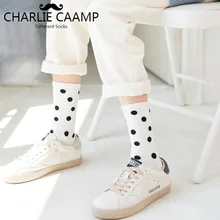 Осень-зима хлопок Для женщин японский экипажа носки Прекрасный горошек в студенческом стиле женские H дышащий Повседневное носки J106