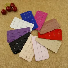 100 шт/партия) 3 крючка 5 строк Женский полезный бюстгальтер крючки на бюстгалтер для регулировки размера расширение Регулируемая пряжка для ремня разные цвета