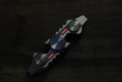 1 шт титановый сплав штопор палец Гироскопическая декомпрессия игрушка подарок открывалка лом EDC Многофункциональный инструмент с самосветящейся Тритиевой трубкой - Цвет: Красный
