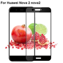 2 шт. черный 9 H полноразмерный протектор экрана для Huawei nova 2 nova 2 полное покрытие защитная пленка закаленное стекло