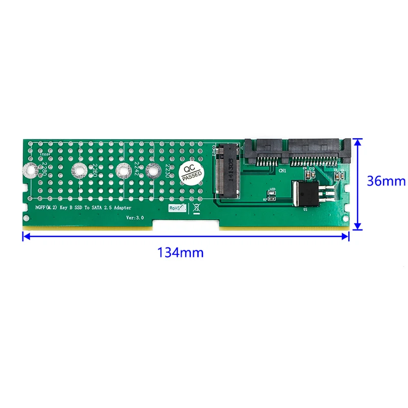 M.2 NGFF B Key SATA Bus SSD для адаптера SATA3 разъем DDR плата расширения памяти Райзер Suppor 2230 2242
