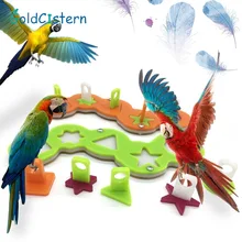 Красочная звезда акриловый питомец Птица Попугай Головоломка обучающие интерактивные игрушки для интеллектуального развития узор разделительная птица игрушки