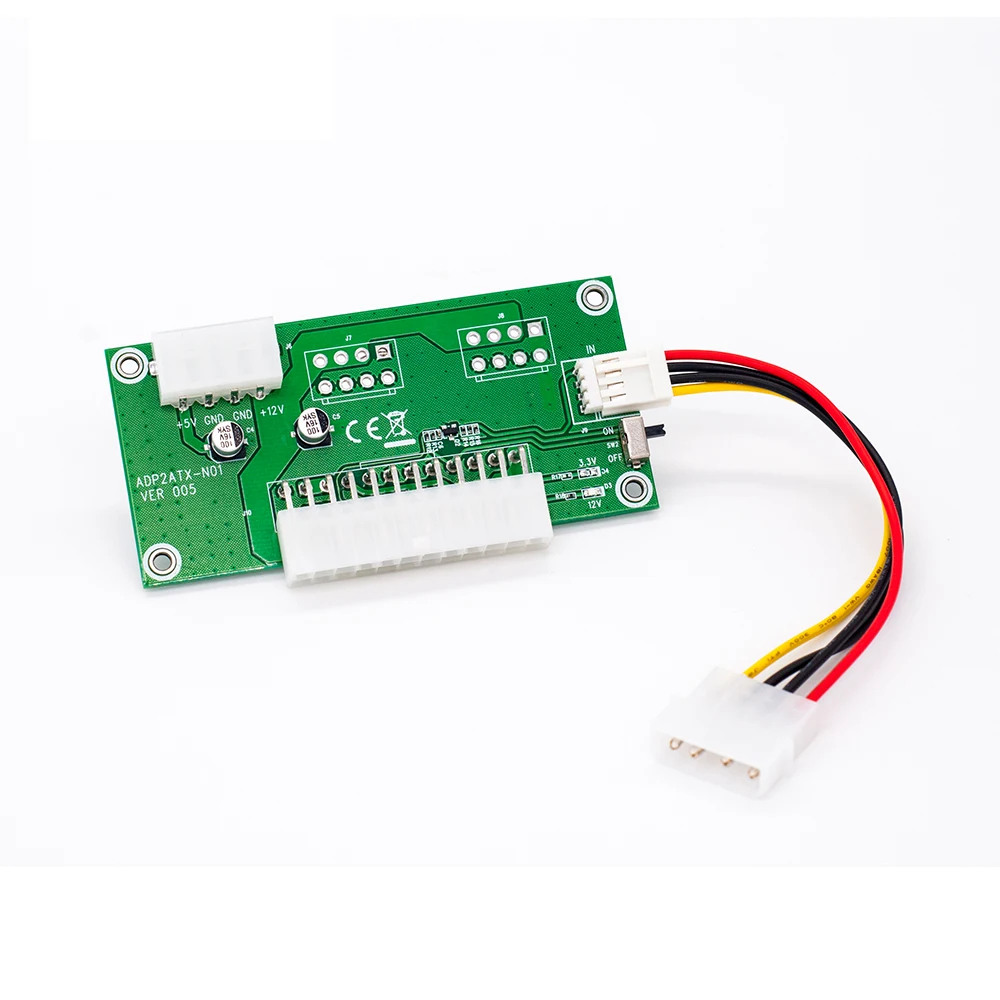Newest PC Desktop ATX 24Pin Dual PSU Power Supply Sync Starter Extender Cable for Bitcoin Mining Expanded Ded With Manual Switch