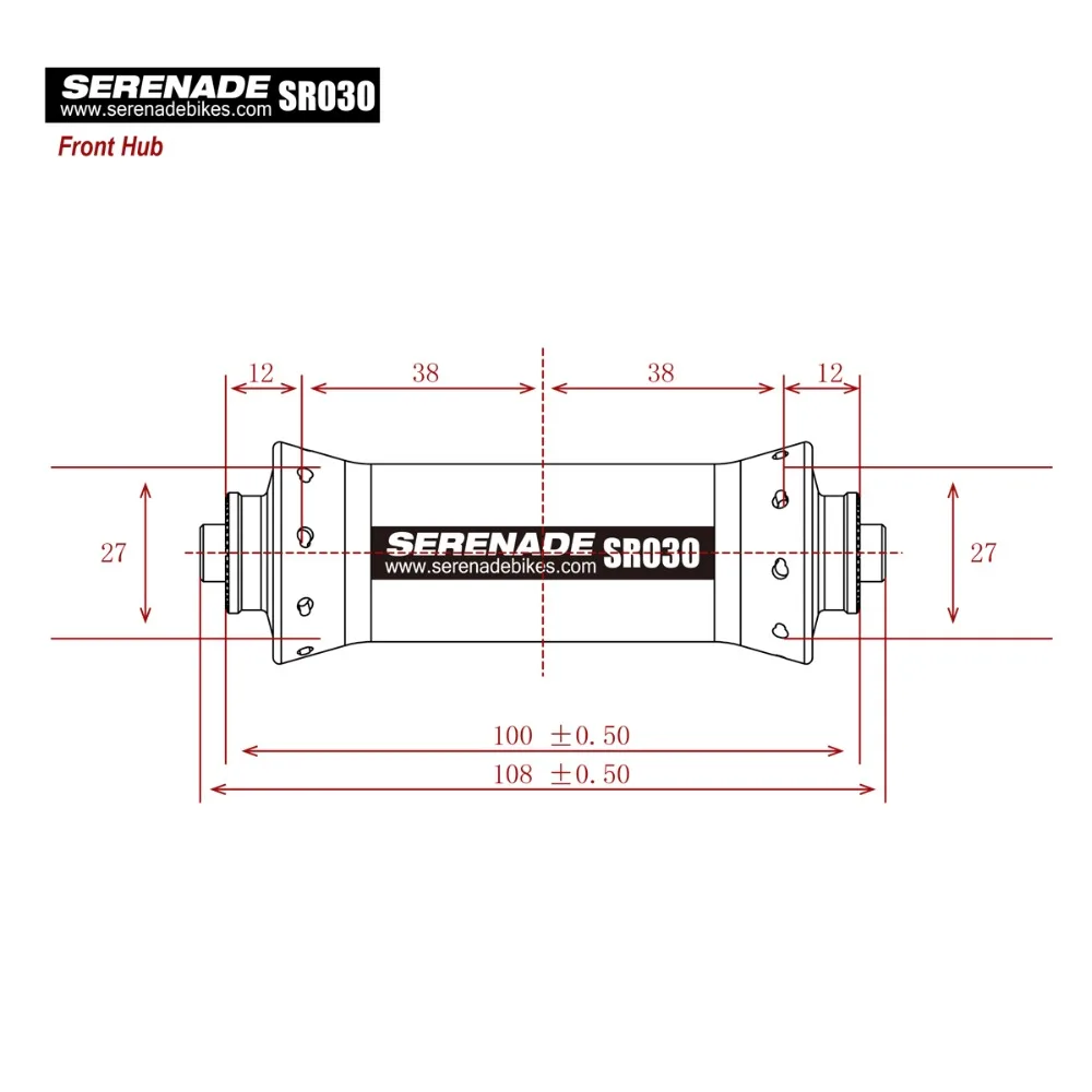 serenadebikes Road bike QR hubs SR030 front