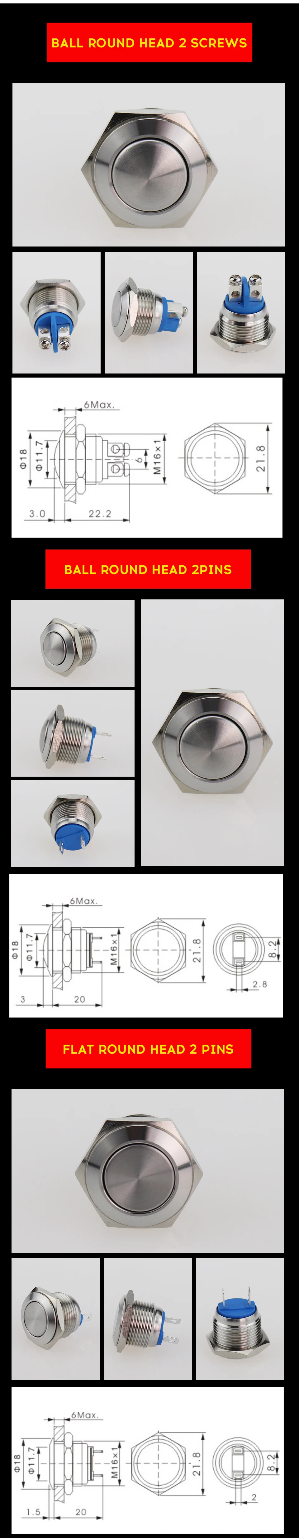 botão metal à prova dwaterproof água aço