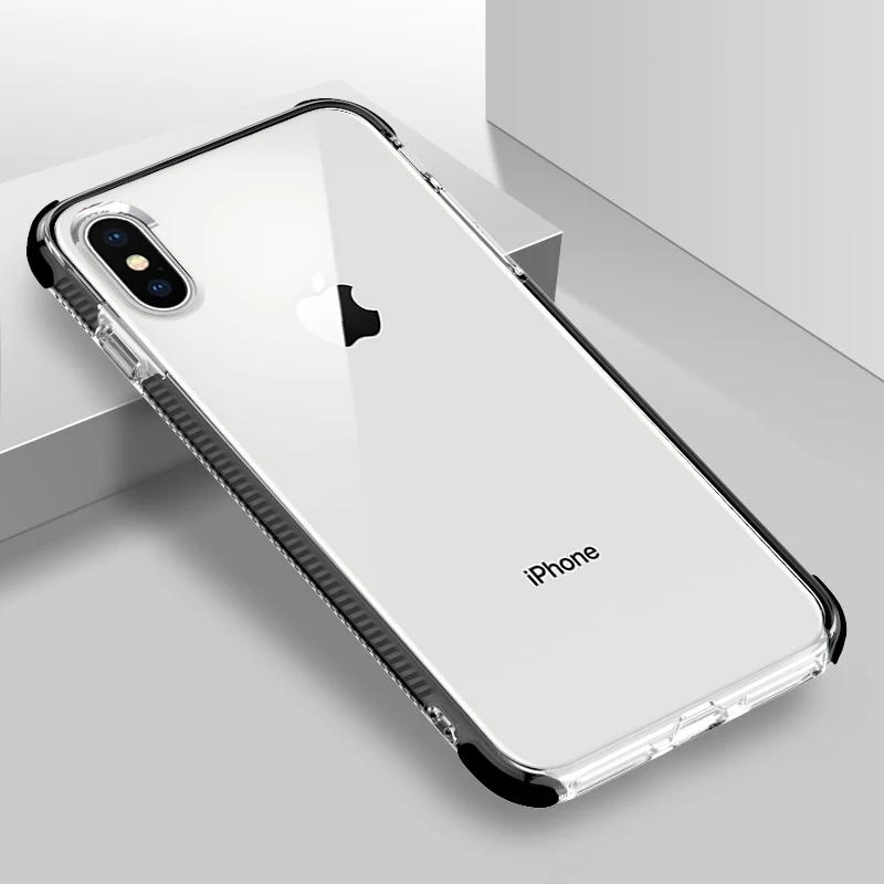 Двухслойный противоударный Прозрачный чехол для iphone 11 Pro X XR XS MAX 10 7 8 6s 6 Plus 6D Gasbag полный корпус мягкий чехол для samsung S9