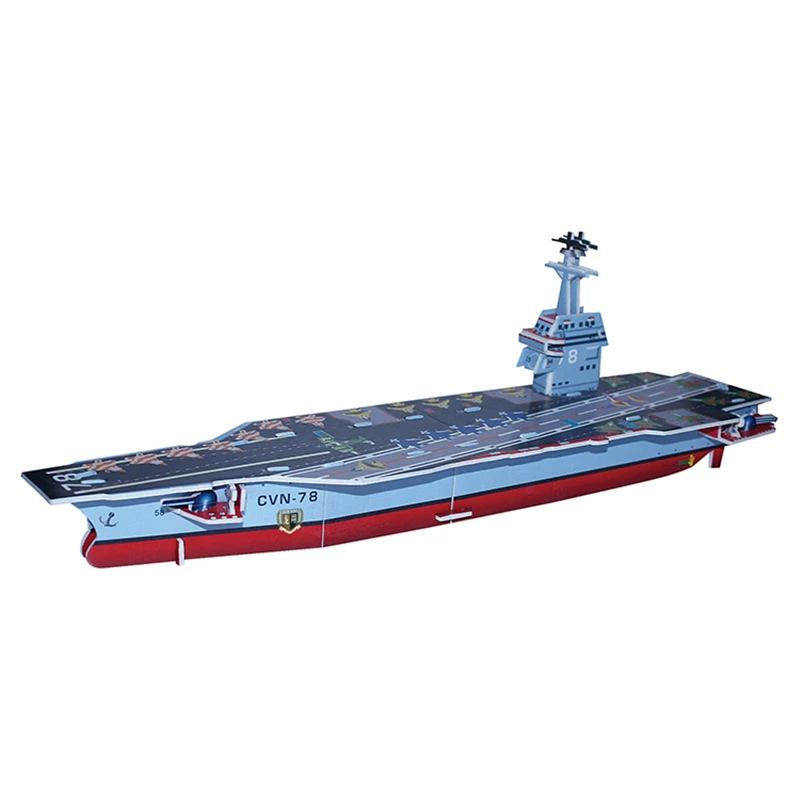 

3D Puzzle Safe Foam Model Building Model Building Kits Diy Aircraft Carrier Destroyer Military Toys for Children