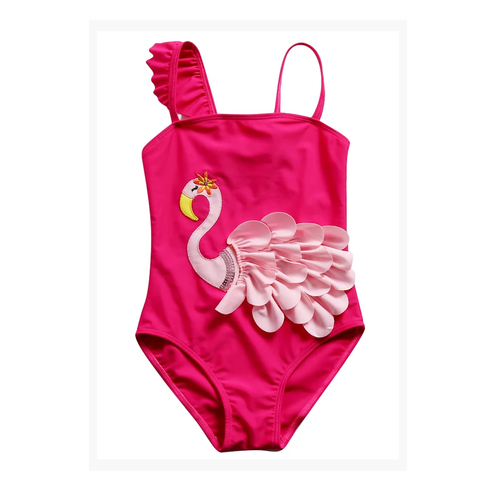 Kids Swimwear 2018 Embroidery One Piece Swimsusuit Girls Baby Swimwear