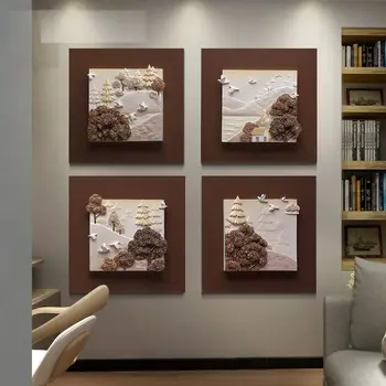 

Modern Resin Decorative Painting Wall Hanging Craft Wall Decoration Pendant Porch Shop Background 3D Wall Sticker Mural ornament