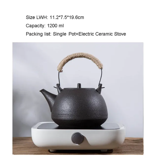 220V Japanese Electronic Tea Stove Heater + Teapot Set Warmer Electric