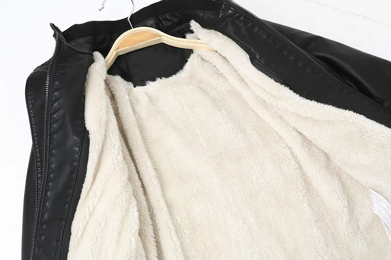 Детское пальто Одежда для маленьких мальчиков осенне-зимняя длинная куртка утепленные куртки из искусственной кожи пальто с искусственным мехом модная тертая кожа - Цвет: Black Velvet inner