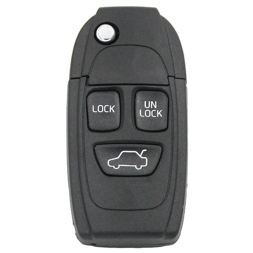 3 кнопки флип пульт дистанционного ключа оболочки корпуса Корпус для ключей от автомобиля обновление для Volvo C70 S40 S60 S70 S80 S90 V40 V70 V90 XC70 XC90 необработанное лезвие