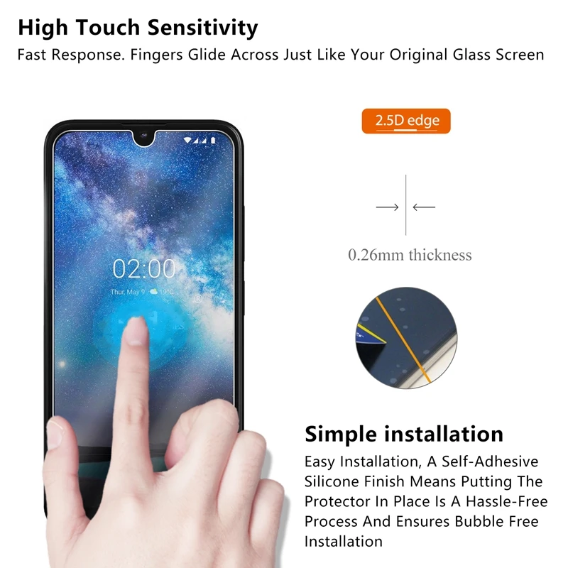 Защита экрана для Nokia 2 стекло твердость защитное закаленное телефона 6 7 4 3 5