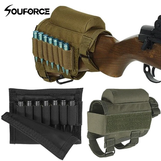 .300 .308 Pouches Portable Adjustable Tactical Butt Stock Rifle Cheek