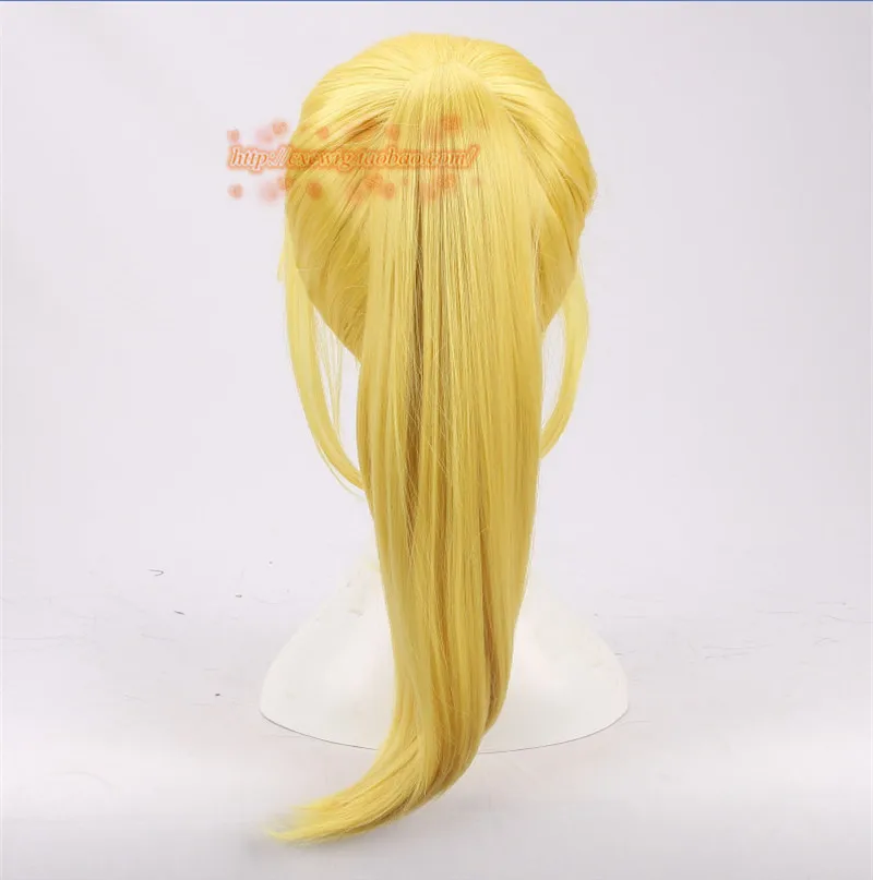 Super Women Bowsette Cosplay Wig Princess Bowser Peach Blonde