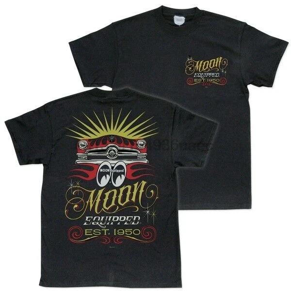 

mooneyes t shirt shoebox hot rat rod old school gasser MQT076BK